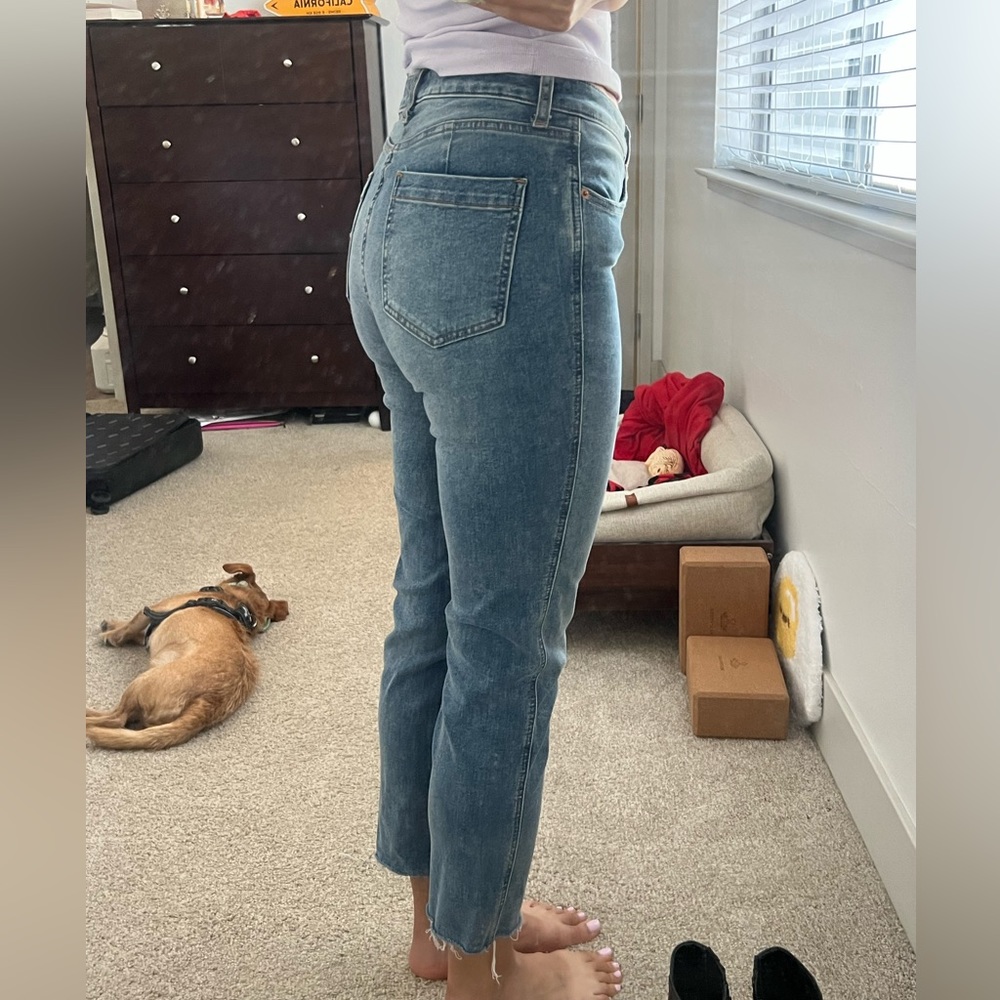 Free people crvy high rise straight jean